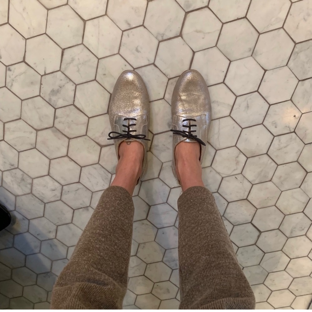 Rachel comey Novak silver oxfords 7.5 new in box